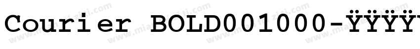 Courier BOLD001000字体转换